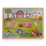 Puzzle încastru cu animale domestice, 8 piese