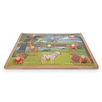 Puzzle încastru cu animale sălbatice, 9 piese - imagine 2