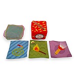 Joc senzorial pentru bebeluși cutia pătrată cu șervețele textile- tematică pompieri - imagine 6