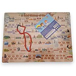 Harta lumii magnetică din lemn, tip puzzle - imagine 5