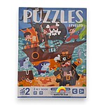 Carte magnetică cu 2 puzzle - mijloace de transport