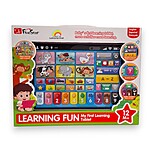 Tabletă interactivă cu activități în limba engleză, spaniolă și franceză - culoare roz - imagine 4