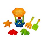 Jucării de plajă și nisip din plastic – Morișcă mică, set de 6 piese - imagine 7