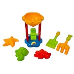 Jucării de plajă și nisip din plastic – Morișcă mică, set de 6 piese - imagine 2
