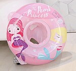 Colac cu chiloțel și mânere, roz, model cu sirene, 70 cm - imagine 2