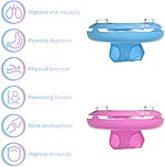 Colac cu chiloțel și mânere, albastru, model cu dinozaur, 70 cm - imagine 2