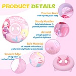 Colac cu chiloțel și mânere, roz, model cu sirene, 70 cm - imagine 3