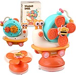 Jucărie senzorială și de motricitate pentru bebeluși Melc cu ventuză