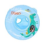 Colac cu chiloțel și mânere, albastru, model cu dinozaur, 70 cm - imagine 3