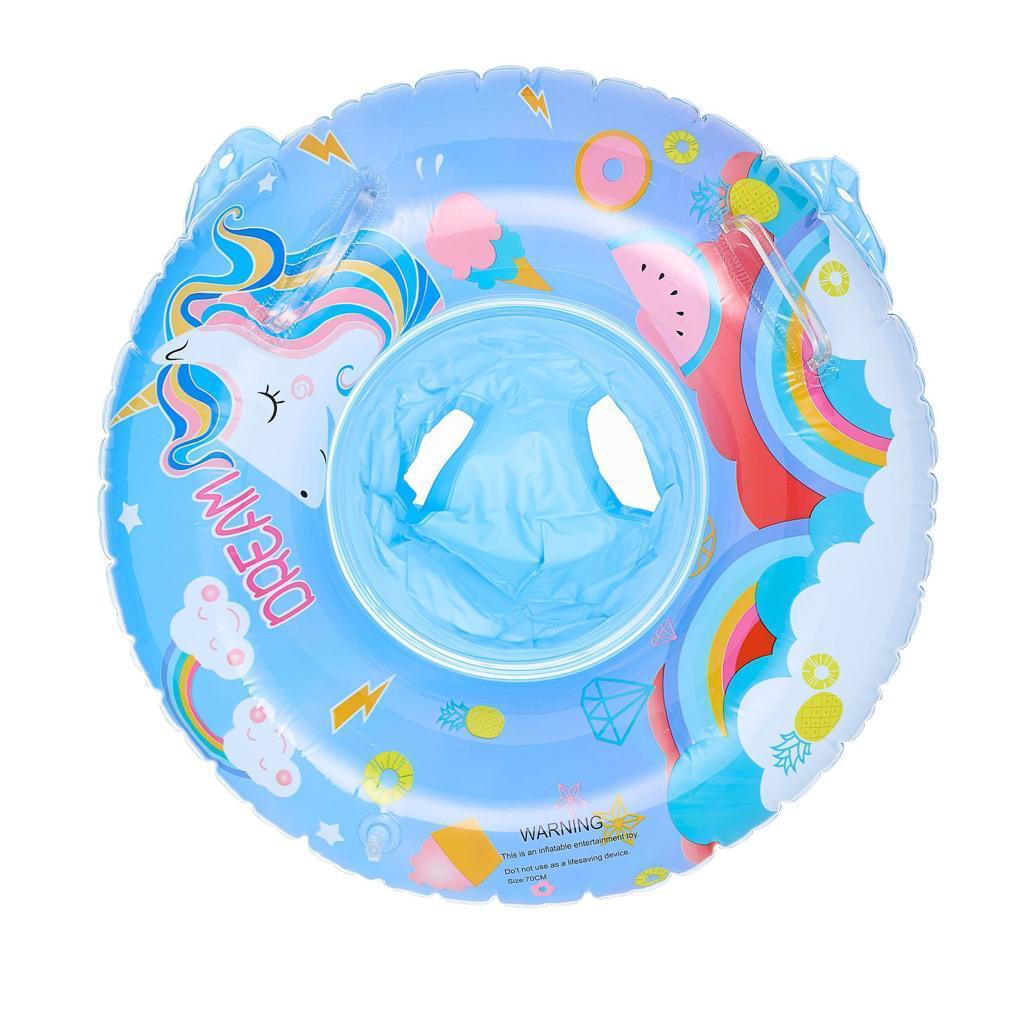 colac-cu-chilotel-pentru-bebelusi-1-3-ani-5 Colac cu chiloțel și mânere, albastru, model cu unicorn, 70 cm - imagine 1