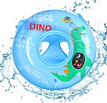 Colac cu chiloțel și mânere, albastru, model cu dinozaur, 70 cm