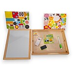 Tăbliță magnetică din lemn cu puzzle și desen - model Ferma - imagine 3