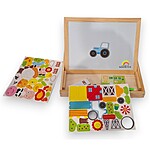 Tăbliță magnetică din lemn cu puzzle și desen - model Ferma - imagine 7