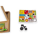 Tăbliță magnetică din lemn cu puzzle și desen - model Ferma - imagine 8