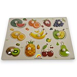 Puzzle încastru cu fructe, 11 piese - model cu pepene - imagine 2