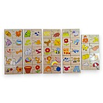 Joc de asociere din lemn tip puzzle din 2 piese - imagine 3