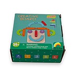 Joc educativ de tip Montessori, Geoboard mic cu baza din plastic și piesele din lemn - imagine 7