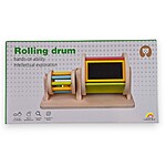 Tambur rotativ Montessori din lemn, cu 2 cilindri - imagine 11