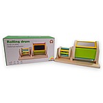 Tambur rotativ Montessori din lemn, cu 2 cilindri - imagine 2