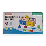 Joc Montessori din lemn de tipul cutia permanenței cu sertare, pentru sortare forme și culori - imagine 2