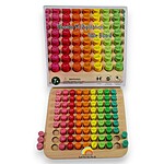 Joc educativ din lemn Tabla înmulțirii cu 81 de pioni