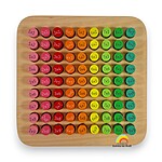 Joc educativ din lemn Tabla înmulțirii cu 81 de pioni - imagine 4