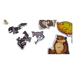 Puzzle din carton pentru bebeluși, cu 6 imagini din 2 sau 3 piese mari, tematică  Animale de casă, 18 luni+ - imagine 2