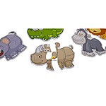 Puzzle din carton pentru bebeluși, cu 6 imagini din 2 sau 3 piese mari, tematică Animale din junglă, 18 luni+ - imagine 2