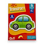 Puzzle din carton pentru bebeluși, cu 6 imagini din 2 sau 3 piese mari, tematică Mijloace de transport, 18 luni+ - imagine 3
