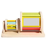 Tambur rotativ Montessori din lemn, cu 2 cilindri - imagine 9