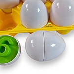 Joc Montessori de potrivire și asociere – set 12 ouă cu cifre, 18 luni+ - imagine 3