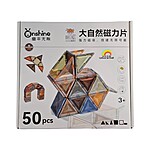 Set de construcție cu 50 de magneți transparenți, Onshine Magnetic Tiles - imagine 2