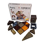 Set de construcție cu 50 de magneți transparenți, Onshine Magnetic Tiles - imagine 4
