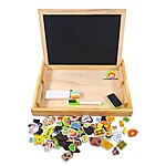 Tăbliță magnetică din lemn cu puzzle și desen - model  Ferma - Farm spells happily board - imagine 3