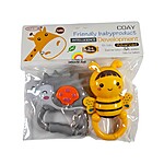 Set de 2 jucării zornăitoare pentru bebeluși - arici și albinuță - culoarea se oferă aletoriu - imagine 3