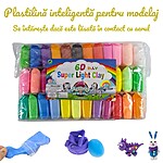 Set de plastilină inteligentă Clay pentru modelaj, cu 36 de culori