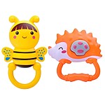 Set de 2 jucării zornăitoare pentru bebeluși - arici și albinuță - culoarea se oferă aletoriu - imagine 2