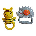 Set de 2 jucării zornăitoare pentru bebeluși - arici și albinuță - culoarea se oferă aletoriu