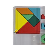 Joc din lemn cu cifre, semne aritmetice, bețișoare și tangram - imagine 4