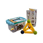 Joc Magnetic Sticks cu 36 piese, în cutie de plastic - imagine 5