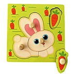Puzzle încastru mic cu iepuraș