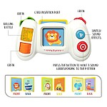 Jucărie interactivă pentru bebeluși cu sunete și lumini – consolă cu 3 carduri - imagine 5