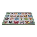 Puzzle încastru cu litere mari - model cu animale - imagine 2