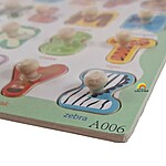 Puzzle încastru cu litere mari - model cu animale - imagine 3
