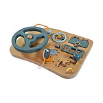 Planșă de activități Montessori Busy Board cu volan, oglindă și claxon - imagine 6