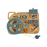 Planșă de activități Montessori Busy Board cu volan, oglindă și claxon - imagine 8