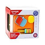 Cub din plastic cu activități educative de sortare forme, rotițe rotative și elemente mobile - imagine 7