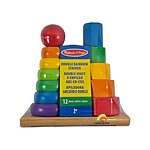 Piramidă dublă de stivuire din lemn