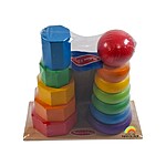 Piramidă dublă de stivuire din lemn - imagine 5