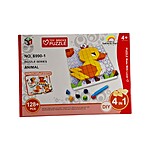 Joc creativ din plastic Mozaic cu 128 piese, model Animale - imagine 3
